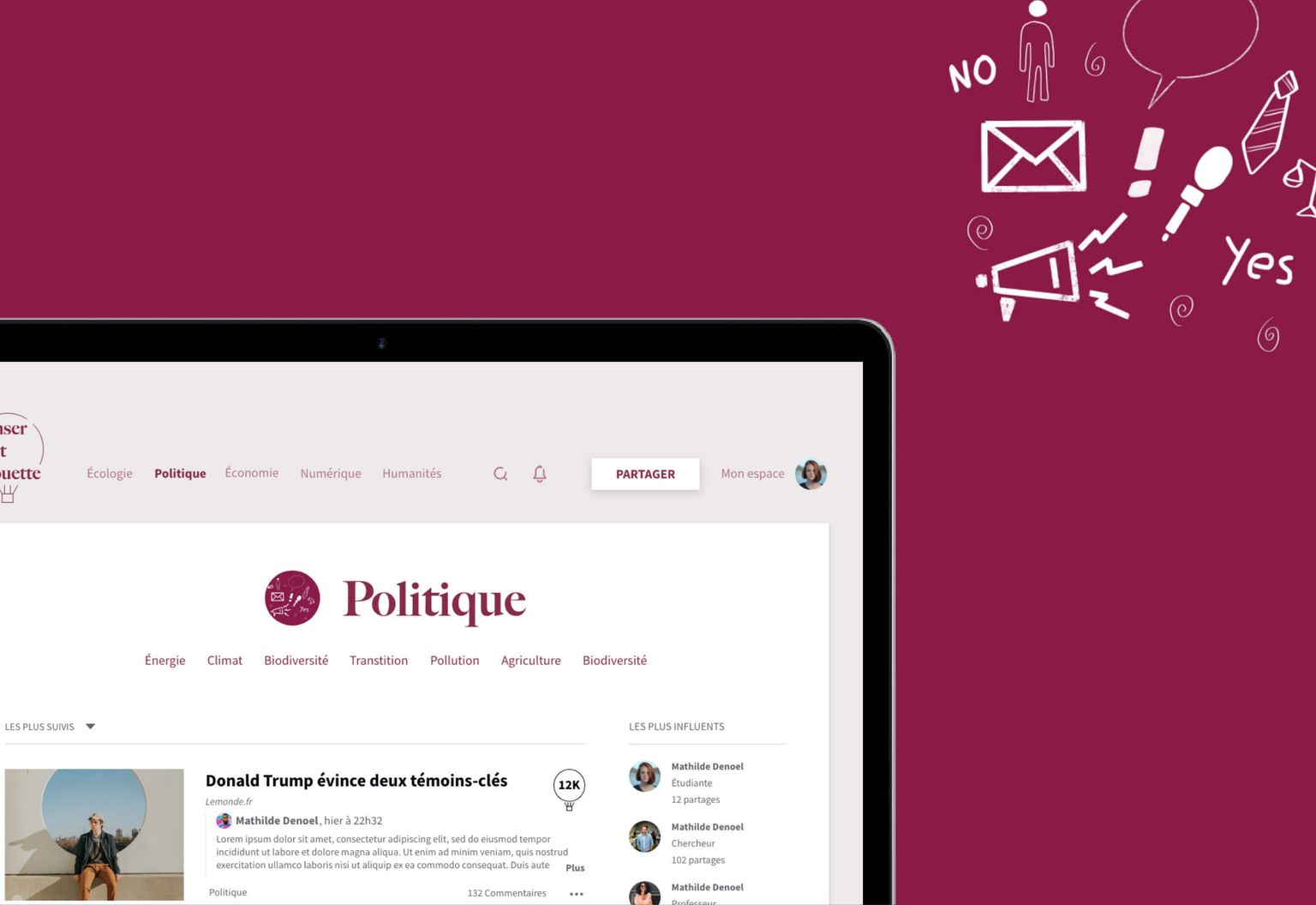 Page Politique du site Penser c'est Chouette