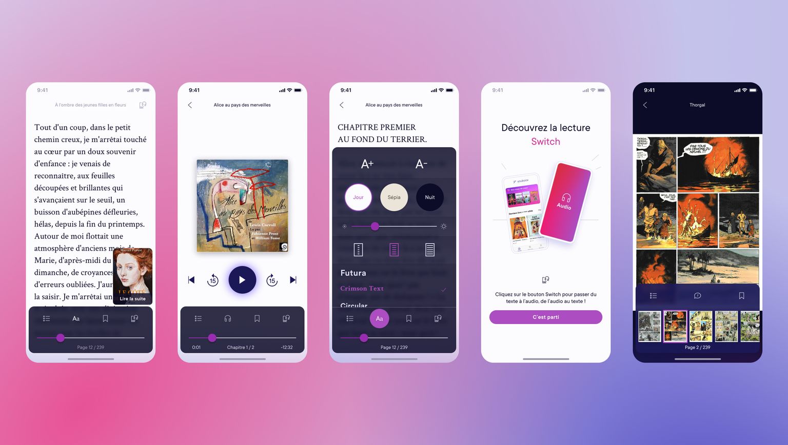 Youboox Reader app for books, comics, press and audio books