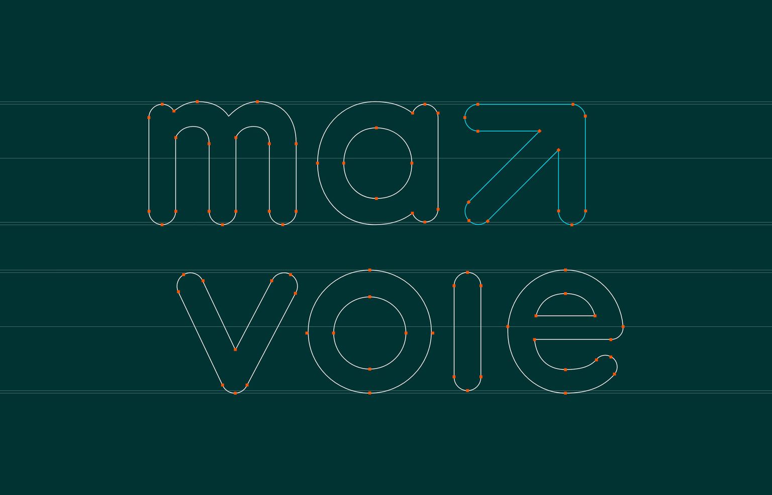 Détails typographique du logo