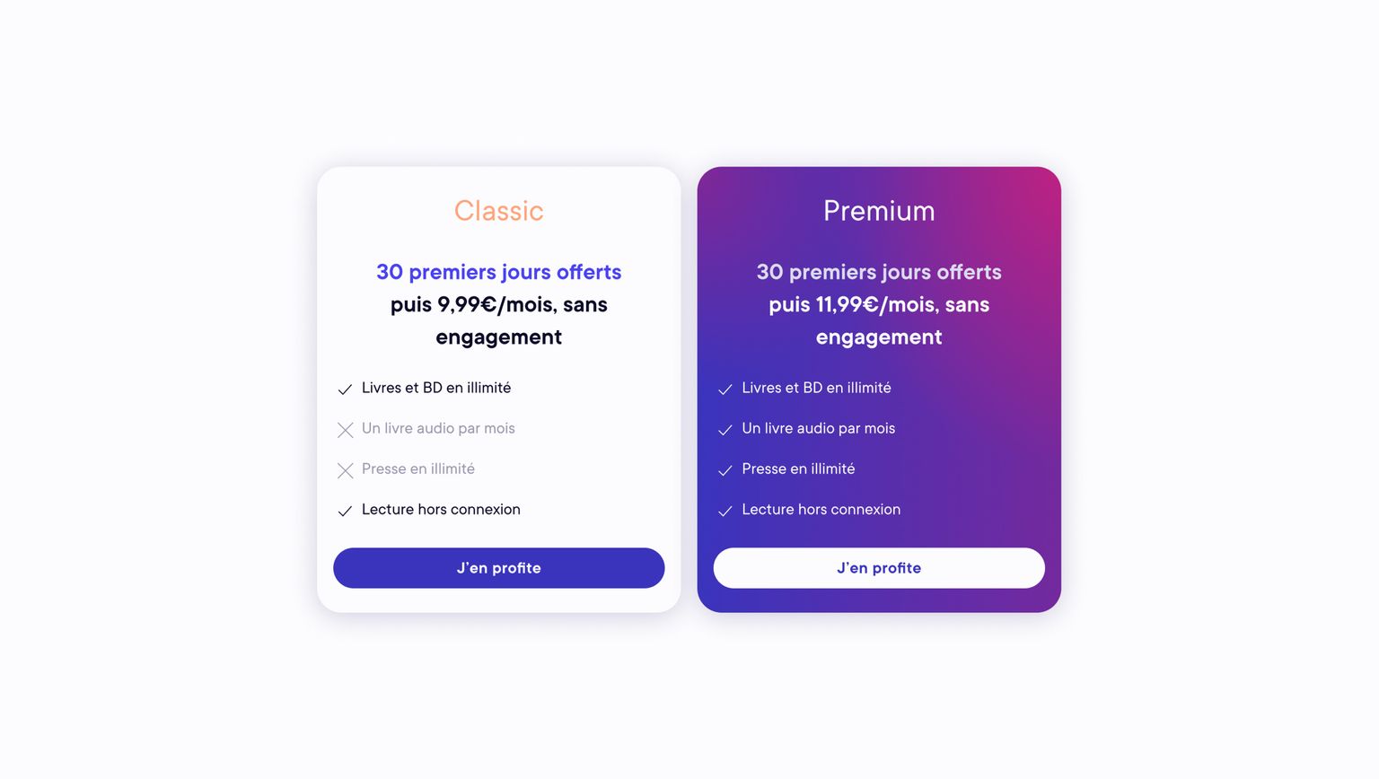 Pricing showcase